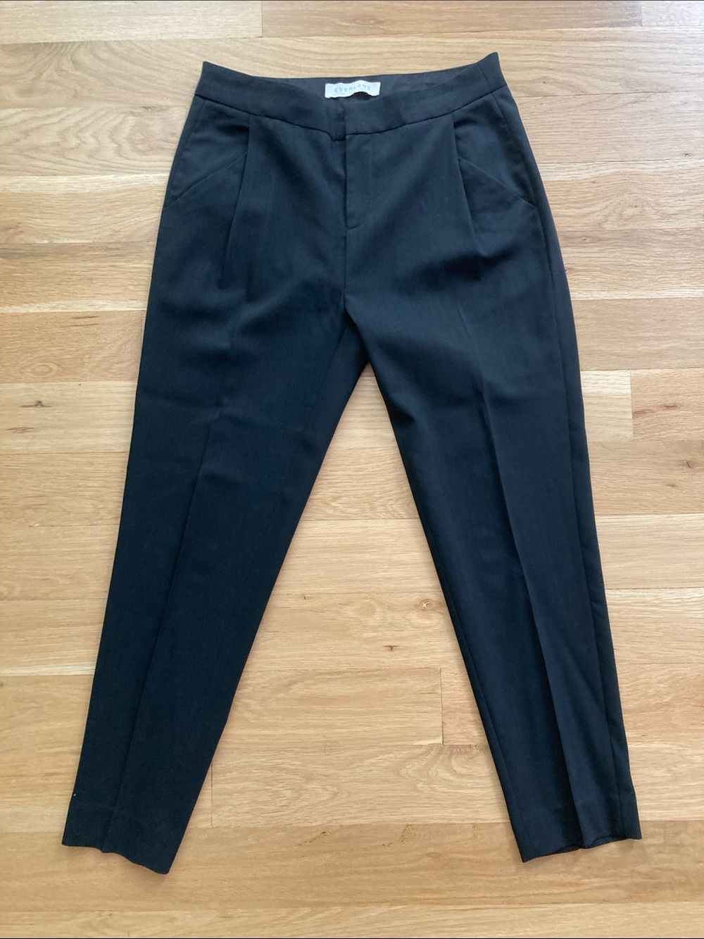 Everlane Black Women's Tailored Pleated Trousers